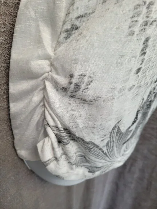 Y2K Girly Grunge Gray Rose Graphic Tank Top Sleeveless Racerback Boho Ruched - Picture 13 of 16